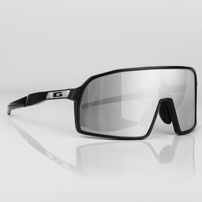 가빈 스타일호른 스포츠 선글라스 G105 + 도수클립 세트, C04 블랙 실버미러렌즈(선글라스)
