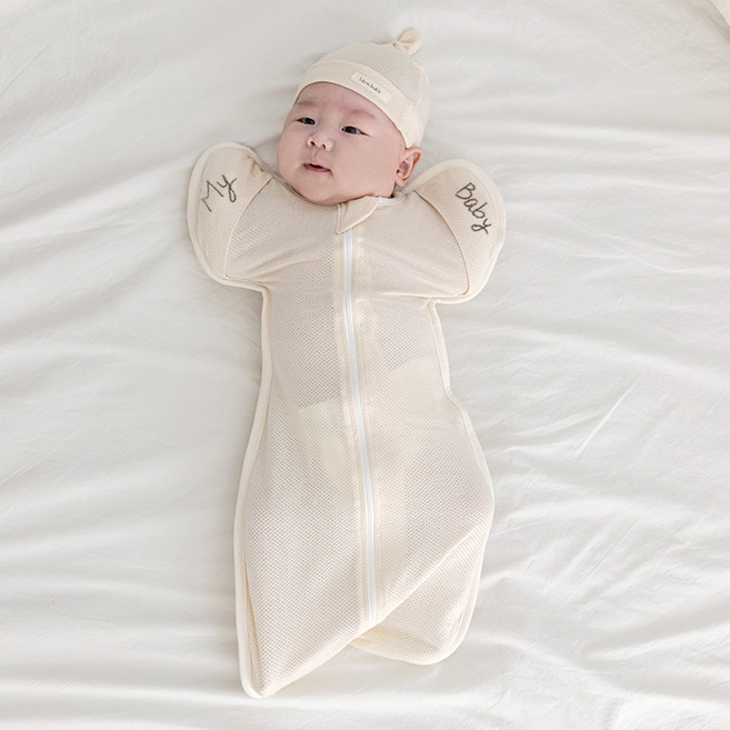 리뗀클로르 신생아용 수피마 나비잠 스와들 보낭형 S