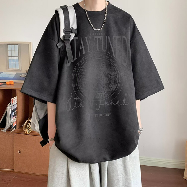 인피어스 남성용 스트릿 반팔 티셔츠 I263-58