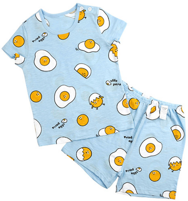 메이키즈 아동용 블루에그 5부슬라브 상하 세트