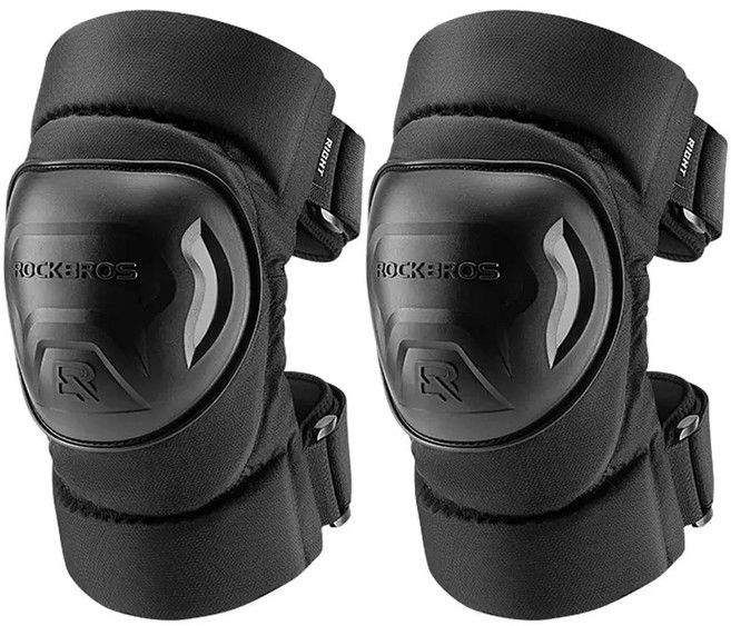 락브로스 오토바이 무릎보호대 HJ003, 블랙, 2개