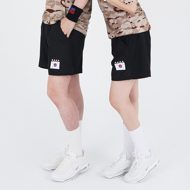 에이밀리 남녀공용 ROKA 태극기 반바지