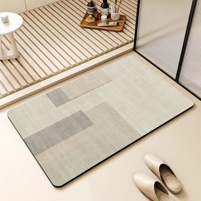 사인포스트 건식 욕실 입구 규조토 발매트, 스톤그레이