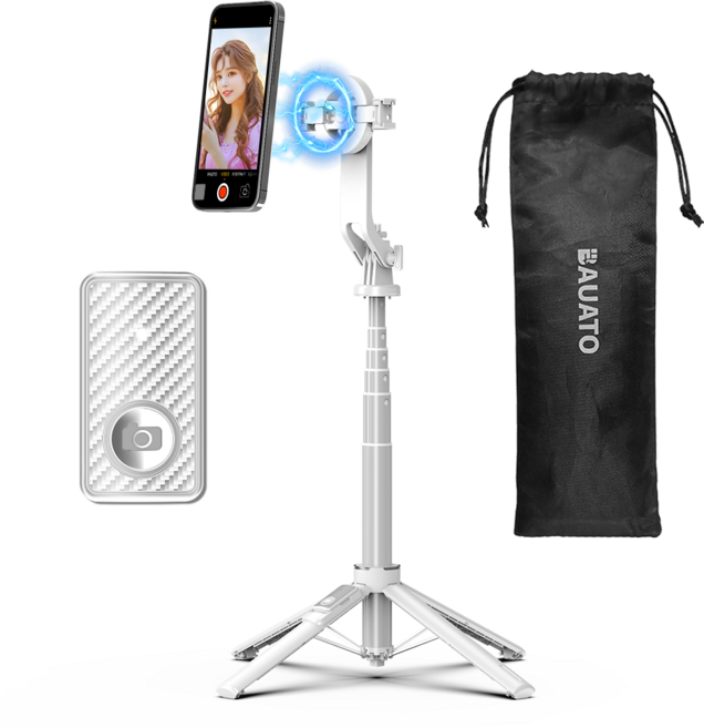 바우아토 맥세이프 셀카봉 사각대, D-B-0375, 화이트, 1개