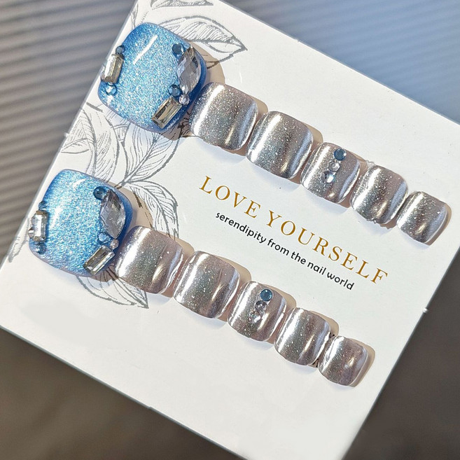 잇템샵 자석 젤 페디큐어 팁, 1개, 오션토닉