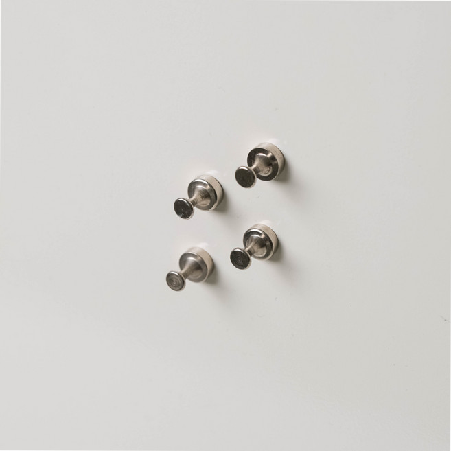 바나코 이지 클램프 데스크 파티션 호환 마그네틱 기본핀, 실버, 4개