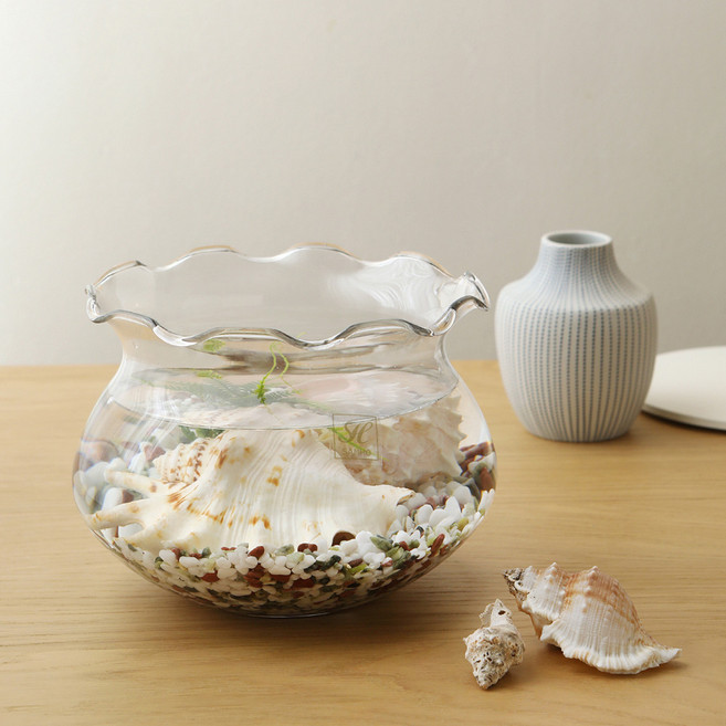 GLASSCO 福袋造型波浪邊開放式魚缸 FISH-3, 玻璃