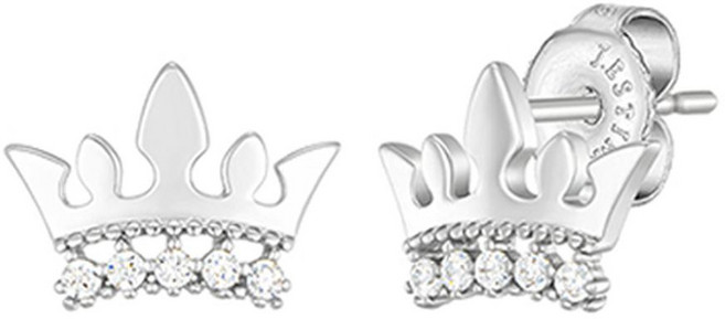 J.ESTINA 女性 Delicate Tiara 皇冠耳環 + 購物袋組