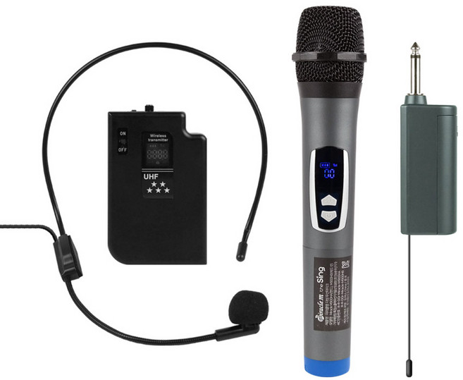 미라클엠 더씽 무선마이크 + 헤드셋 마이크 + 수신기 세트, M900-HB