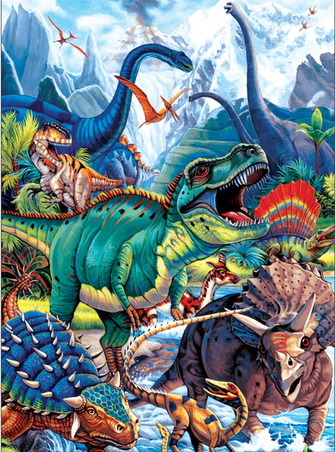 비엔퍼즐 공룡들의 세계 직소퍼즐 150-09, 150피스, 혼합색상, 1개
