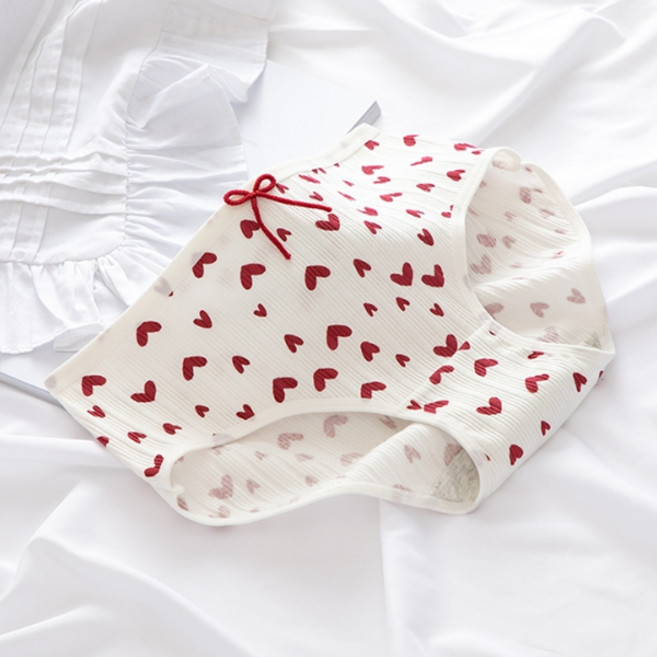 피어니스트 여성용 걸리쉬 레드리본 팬티 5p 세트