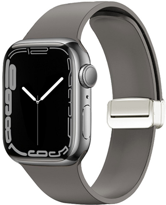 힐링쉴드 애플워치 마그네틱 버클 실리콘 스트랩 MS 시리즈 38 / 40 / 41mm MS-03, 그레이