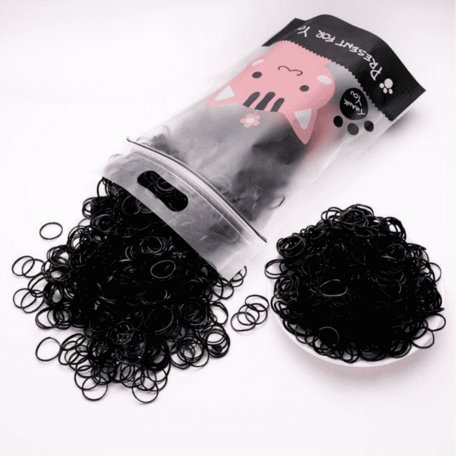 니즈유 튼튼 짱짱한 고탄력 대용량 고무줄 머리끈 일반대형 2200p