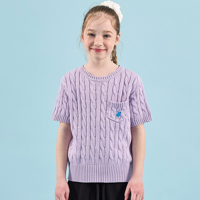 BEVERLY HILLS POLO CLUB 比佛利保羅 兒童時尚口袋短袖針織衫