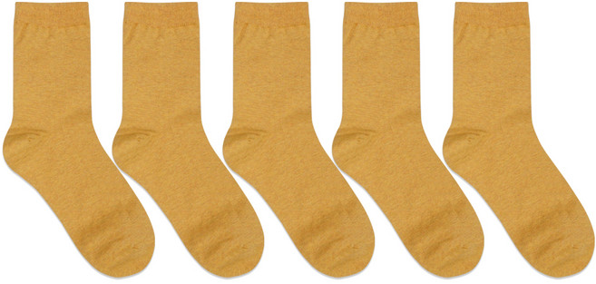 박군 남성용 MJ 무지 중목 패션 양말 5족 세트