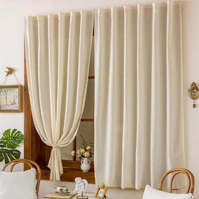 지앤와이 트리앙 붙이는 창문 벨크로 커튼 민자