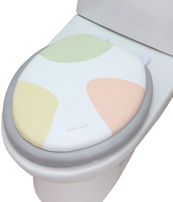 니드코 멜로우 소프트 변기커버 O형, 그레이, 1개