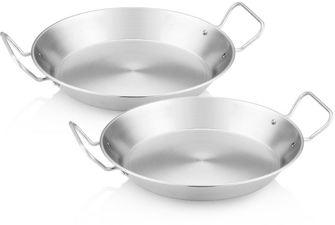퀸센스 스테인리스 빠에야팬, 26cm, 2개