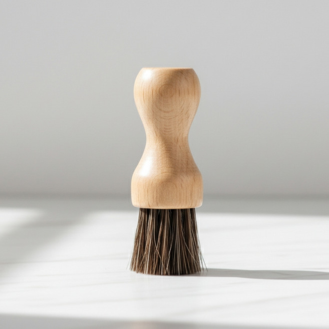 마켓피아 우드 손잡이 오일 마모 브러쉬 관리 구두솔 8 x 2.5 cm, 기본색상, 2개