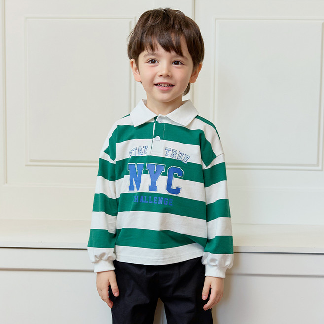 Bebezoo Future 條紋翻領T恤