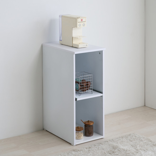 제우스가구 국내제작 마지 DIY 정수기 틈새 수납장, 올화이트