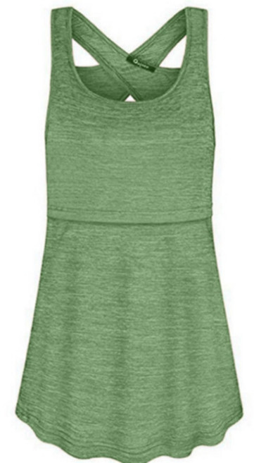 에어 플라워 프린팅 심플컬러 수유 나시