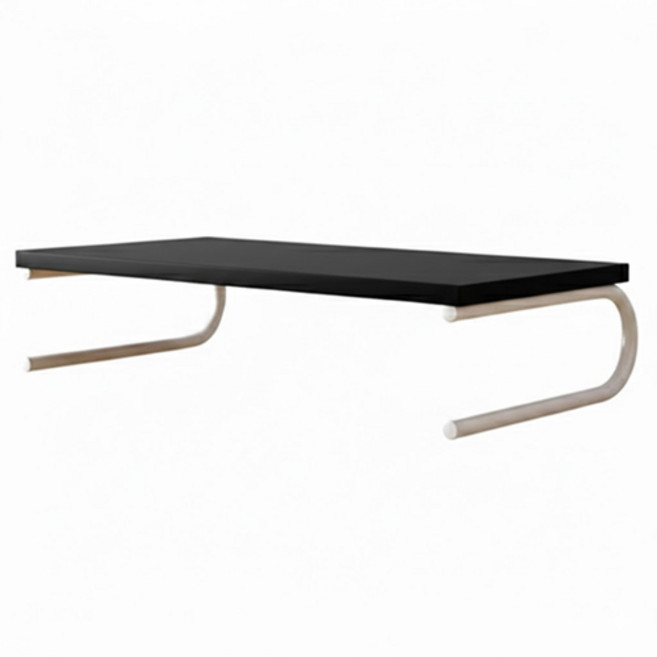 더플로우커머스 모니터 받침대 대형, 흰색프레임 + 검정