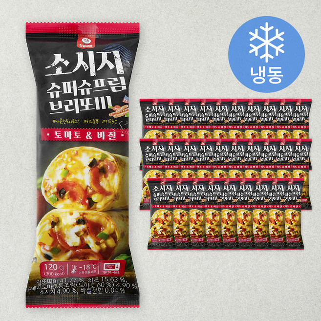 천일식품 소시지 슈퍼슈프림 브리또 (냉동), 120g, 30개, 1개입