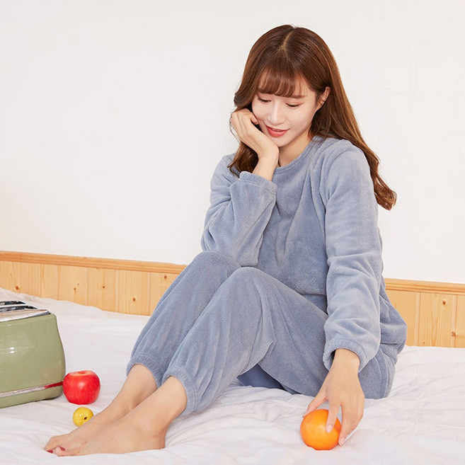 CofB 女性用舒適加厚天鵝絨睡衣套裝