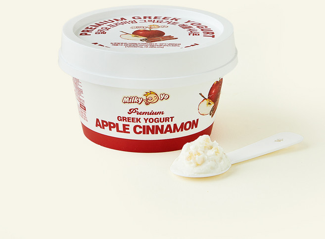 밀키요 프리미엄 그릭요거트 애플시나몬, 100g, 1개