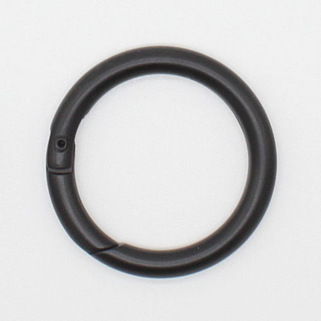 동대문단추왕 원터치 오픈형 컬러오링 30mm, 블랙, 1개