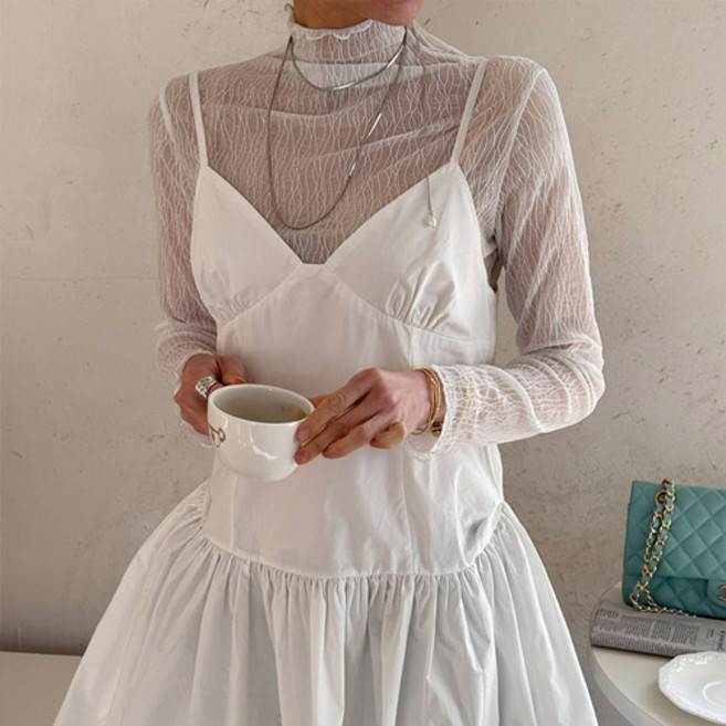 난닝구 여성용 구카베 시스루 긴팔 티셔츠