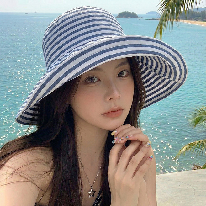 디엠 바캉스 스트라이프 챙모자 썬햇 D264-0054B