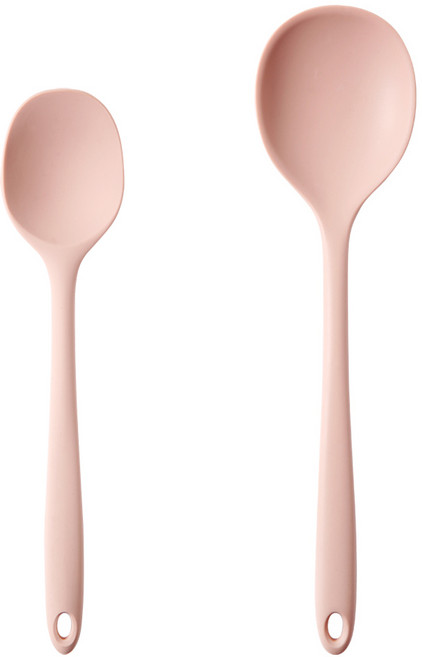 이지실리 실리콘 볶음스푼 31.5cm + 멀티스푼 28cm 세트, 연핑크, 1세트