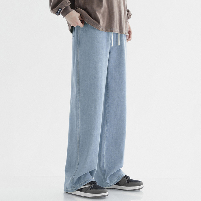 男士四季鬆緊腰寬版牛仔褲 PDS209