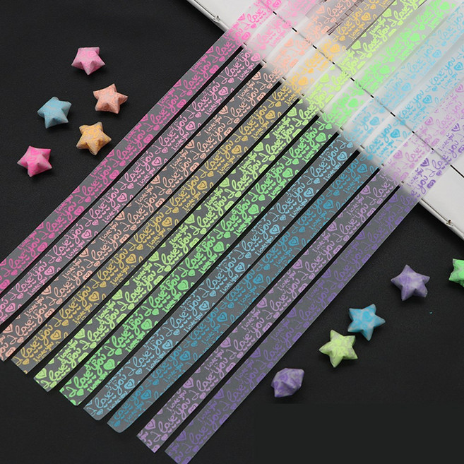 투데이리빙 대용량 야광별 종이 접기, 400개, 10색