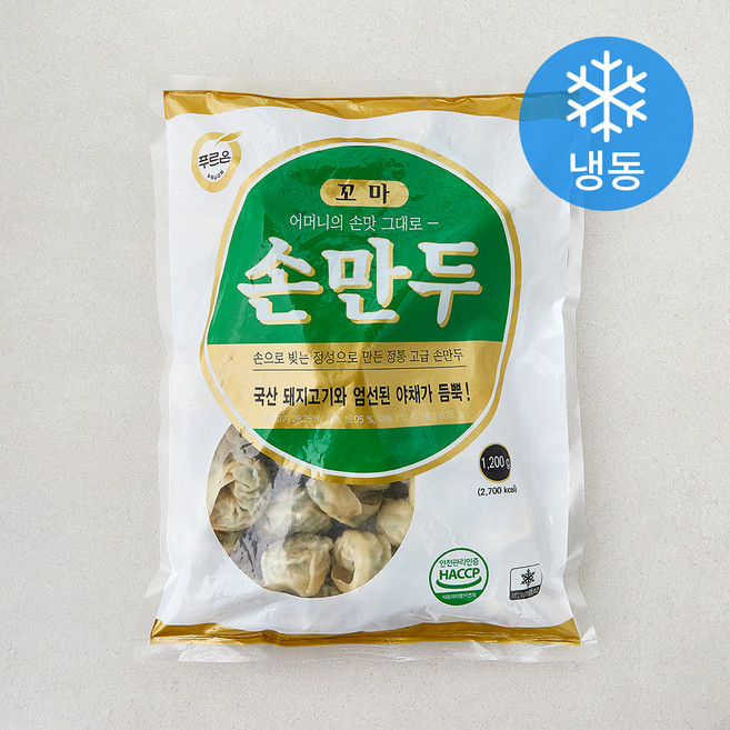 푸르온 꼬마손만두 (냉동), 1.2kg, 1개