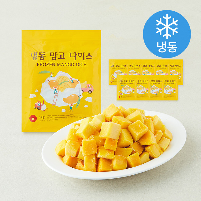 웰프레쉬 망고다이스 (냉동), 10개, 1kg