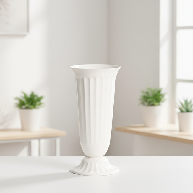 조인메이드 엔틱 인테리어 꽃 화병, 화이트