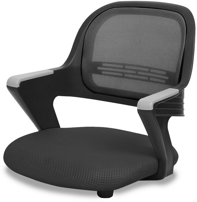 체어포커스 알라딘 좌식의자 메쉬 AL-D250 BK, 블랙