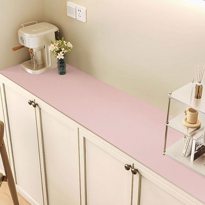 지앤와이 무지 방수 서랍장 캐비닛 매트, 핑크, 1개