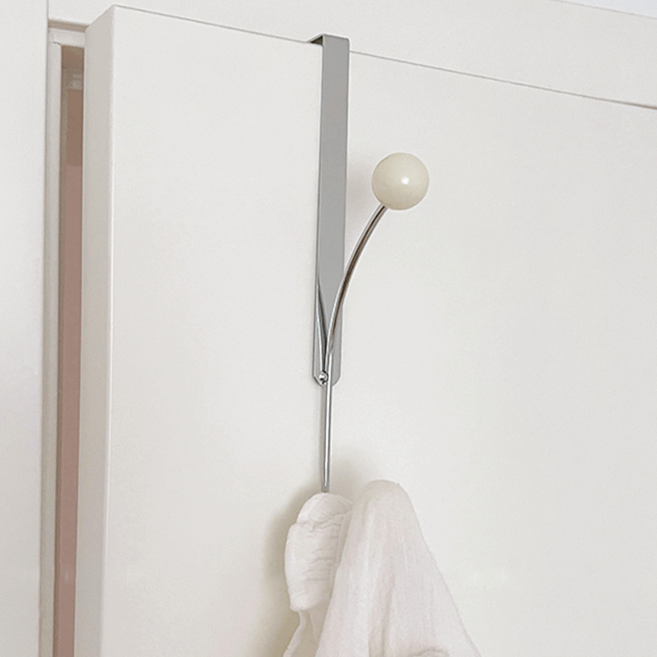 데미무드 슈크림 1구 걸이형 도어 후크, 1개, 아이보리