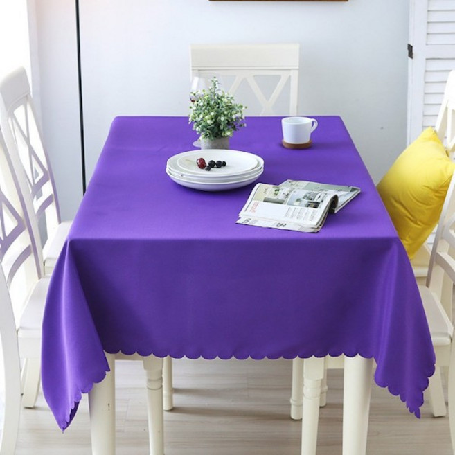 마켓감성 단색 홈파티 사각 테이블보, 퍼플, 180 x 260 cm, 1개