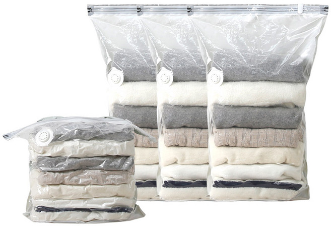 홈앤하우스 큐브형 진공 의류 압축팩 소형, 4개입, 1세트