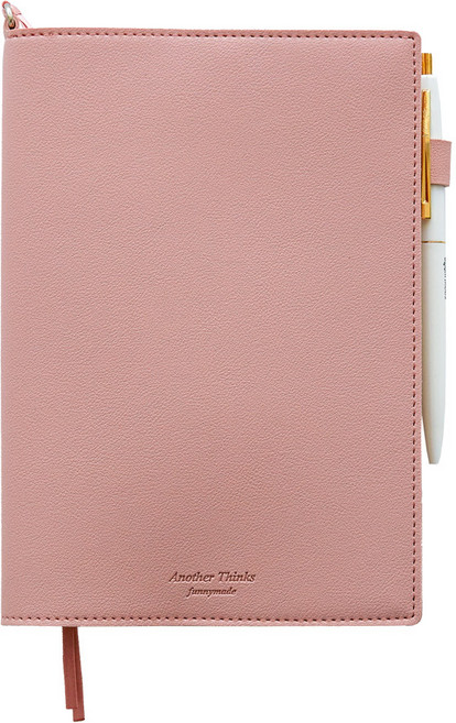 퍼니메이드 오브제 가죽 만년 다이어리 + 볼펜 세트, 로맨틱핑크, 1세트