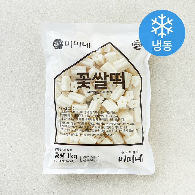 미미네 꽃쌀떡 (냉동), 1kg, 1개