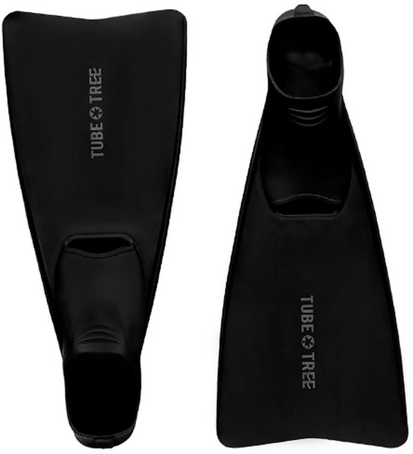 TUBE TREE 長蛙鞋 + 網袋 套組, 黑色
