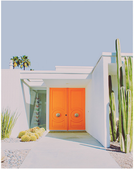 인테리어 우드족자 + 모던뷰 포스터 오렌지도어 세트, 화이트