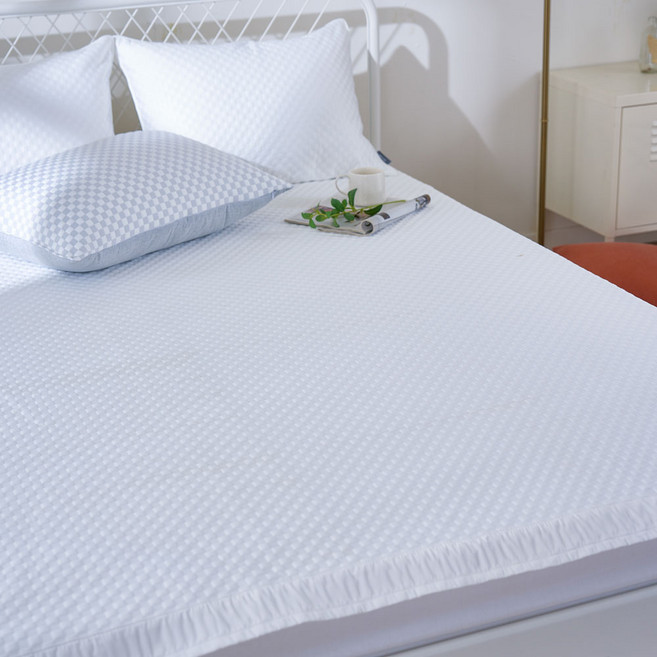 아이스셀 듀라론 체커보드 냉감 패드, 화이트, 쿨매트