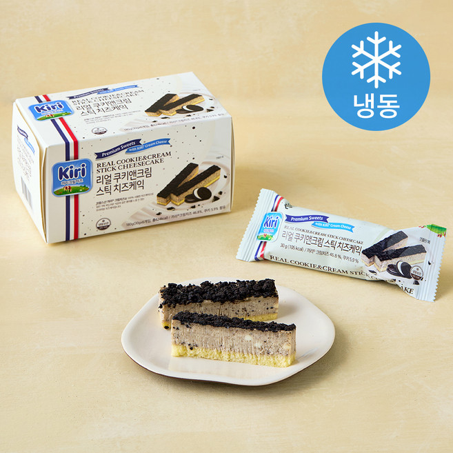 끼리 리얼 스틱 치즈케익 쿠키앤크림 6입 (냉동), 180g, 1개